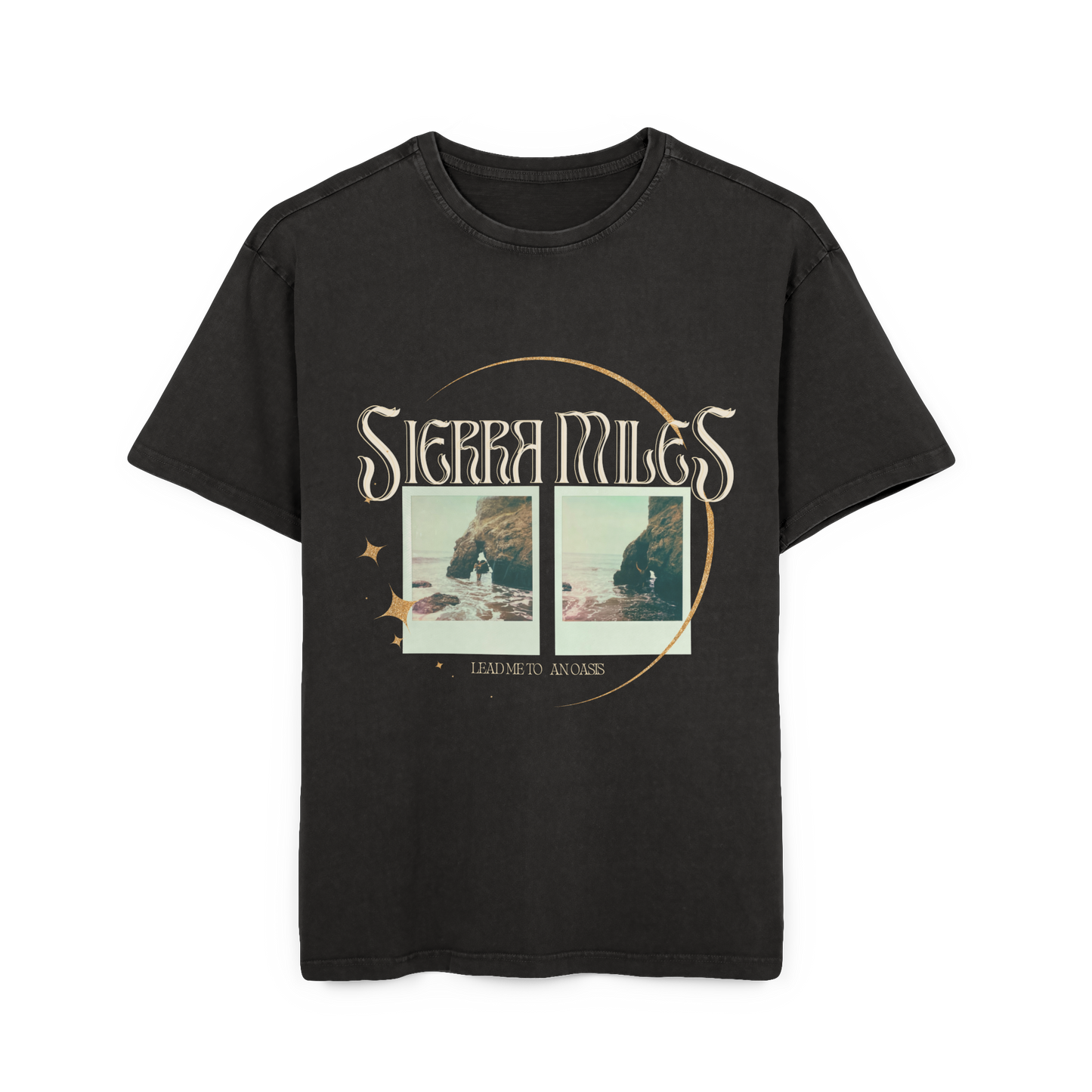 Lead Me To An Oasis Acid Washed Heavy Oversize Tee