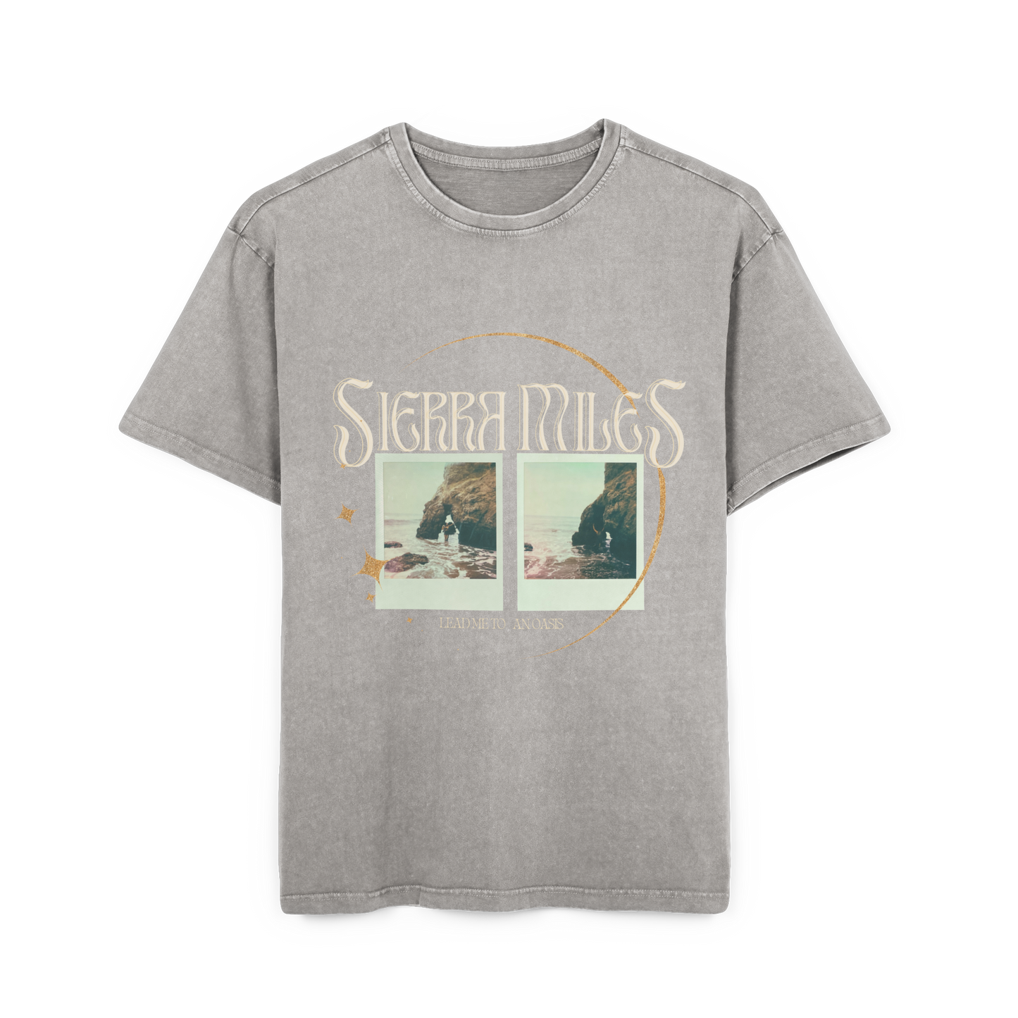 Lead Me To An Oasis Acid Washed Heavy Oversize Tee