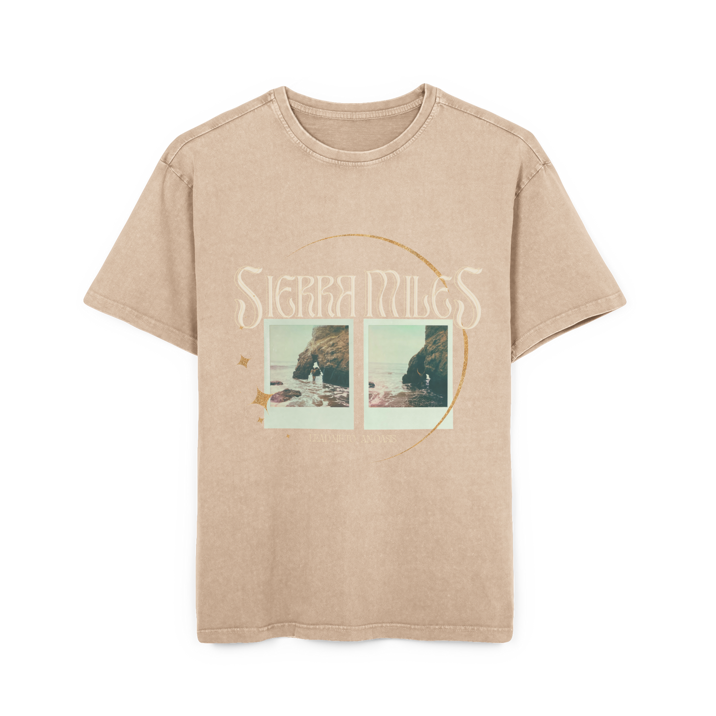 Lead Me To An Oasis Acid Washed Heavy Oversize Tee
