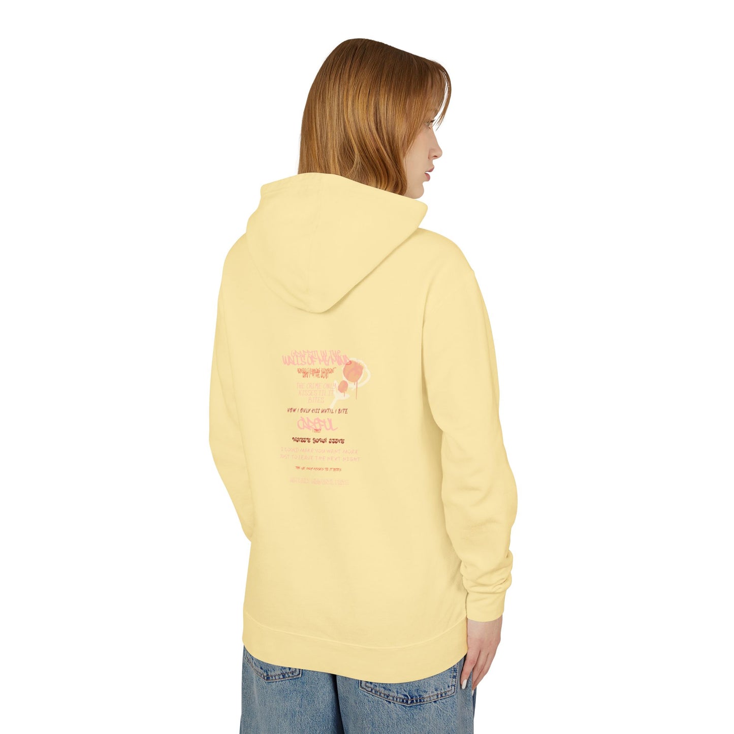 Bites Graffiti Unisex Lightweight Hooded Sweatshirt