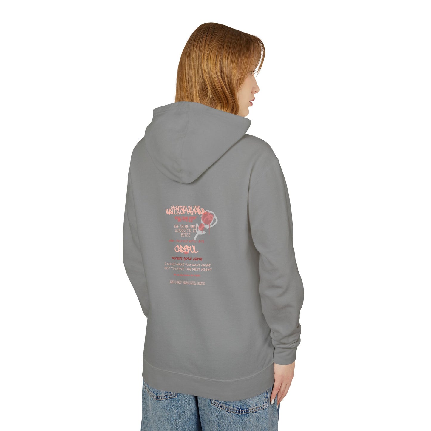 Bites Graffiti Unisex Lightweight Hooded Sweatshirt