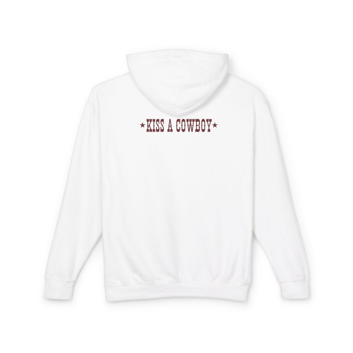 Kiss A Cowboy Unisex Lightweight Hooded Sweatshirt