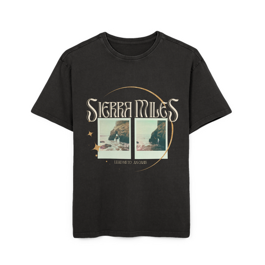 Lead Me To An Oasis Acid Washed Heavy Oversize Tee