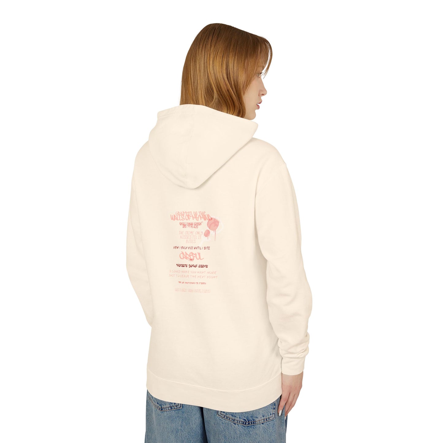 Bites Graffiti Unisex Lightweight Hooded Sweatshirt