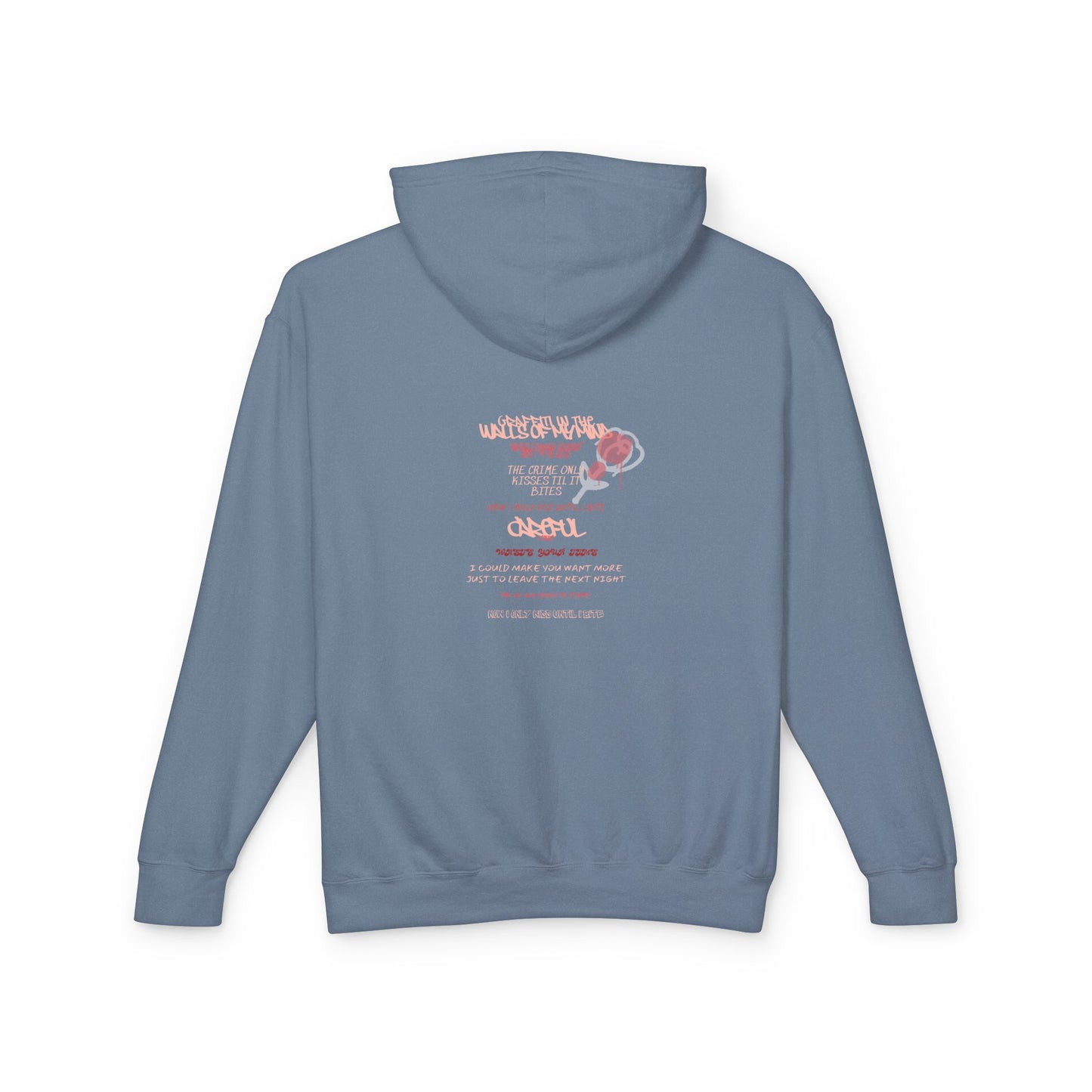 Bites Graffiti Unisex Lightweight Hooded Sweatshirt