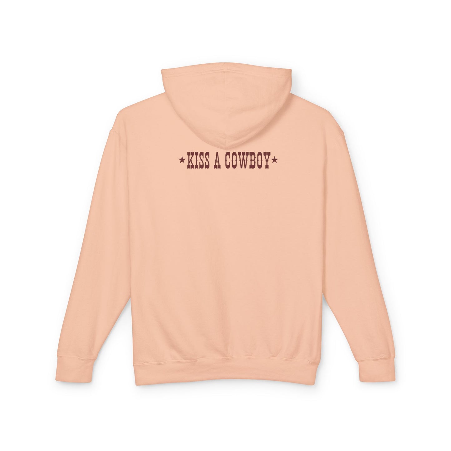 Kiss A Cowboy Unisex Lightweight Hooded Sweatshirt