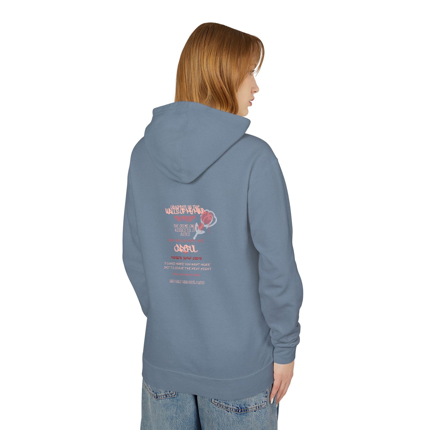 Bites Graffiti Unisex Lightweight Hooded Sweatshirt